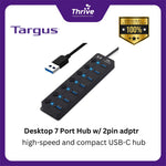 Load image into Gallery viewer, Desktop 7 Port Hub w/ 2pin adptr