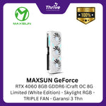 Load image into Gallery viewer, MAXSUN GeForce RTX 4060 8GB GDDR6 iCraft OC 8G Limited (White Edition) - Skylight RGB - TRIPLE FAN - Garansi 3 Thn