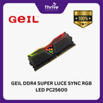 Load image into Gallery viewer, GEIL DDR4 SUPER LUCE SYNC RGB LED PC25600 3200MHz Dual Channel 16GB (2x8GB) GALS416GB3200C16BDC (Support AMD & INTEL)