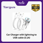 Load image into Gallery viewer, Car Charger with lightning to USB cable (2.1A)