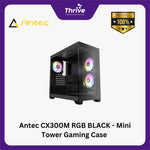 Load image into Gallery viewer, Antec CX300M RGB BLACK - Mini Tower Gaming Case - 4mm Tempered Glass Side Panel - Free 2Pcs 120mm RGB Fans Reverse + 1Pcs 120mm RGB Fans