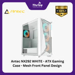 Load image into Gallery viewer, Antec NX292 WHITE - ATX Gaming Case - Mesh Front Panel Design & Tempered Glass Side Panel - FREE 3 PCS 12CM RGB FANS + 1 PCS 12CM FAN