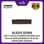 Load image into Gallery viewer, KLEVV DDR4 BOLT X Series PC25600 3200MHz Dual Channel 32GB (2X16GB) 16-18-18-38 - KD4AGU880-32A160U