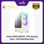 Load image into Gallery viewer, Antec NX410 WHITE - ATX Gaming Case - Left Side Glass Door - FREE 2 PCS 14CM ARGB FANS + 1 PCS 12CM ARGB FANS