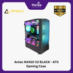 Load image into Gallery viewer, Antec NX410 V2 BLACK - ATX Gaming Case - Left Side Glass Door - FREE 2 PCS 14CM ARGB FANS + 1 PCS 12CM ARGB FANS