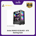 Load image into Gallery viewer, Antec NX410 V2 BLACK - ATX Gaming Case - Left Side Glass Door - FREE 2 PCS 14CM ARGB FANS + 1 PCS 12CM ARGB FANS