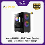 Load image into Gallery viewer, Antec NX416L - Mid-Tower Gaming Case - Mesh Front Panel Design - Left Side Glass Door - Type C Ready - Free 2Pcs 16CM ARGB Fans + 1Pcs 12CM ARGB Fans