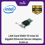Load image into Gallery viewer, LAN Card X550-T2 Intel 10 Gigabit Ethernet Server Adapter, RJ45 x2