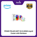 Load image into Gallery viewer, PRIME POLAR 120T V2.0 ARGB Liquid Cooler with Rainbow Effect Pump Head BLACK