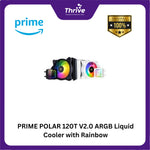 Load image into Gallery viewer, PRIME POLAR 120T V2.0 ARGB Liquid Cooler with Rainbow Effect Pump Head BLACK