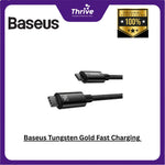 Load image into Gallery viewer, Baseus Tungsten Gold Fast Charging Data Cable USB-C to USB-C 240W 1m