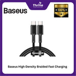 Load image into Gallery viewer, Baseus High Density Braided Fast Charging Data Cable USB-C to USB-C 100W 1m