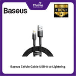 Load image into Gallery viewer, Baseus Cafule Cable USB-A to Lightning 2.4A 1m