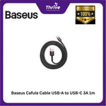 Load image into Gallery viewer, Baseus Cafule Cable USB-A to USB-C 3A 1m