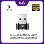 Load image into Gallery viewer, Baseus USB-A Male To USB-C Female Adapter Converter 5A