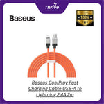 Load image into Gallery viewer, Baseus CoolPlay Fast Charging Cable USB-A to Lightning 2.4A 2m