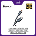 Load image into Gallery viewer, Baseus Crystal Shine Fast Charging Data Cable USB-A to USB-C 100W 1.2m