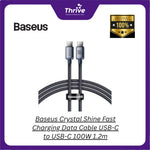 Load image into Gallery viewer, Baseus Crystal Shine Fast Charging Data Cable USB-C to USB-C 100W 1.2m