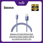 Load image into Gallery viewer, Baseus Crystal Shine Fast Charging Data Cable USB-A to Lightning 2.4A 1.2m