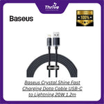 Load image into Gallery viewer, Baseus Crystal Shine Fast Charging Data Cable USB-C to Lightning 20W 1.2m