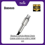 Load image into Gallery viewer, Baseus Cafule Metal Data Cable USB-A to USB-C 66W 1m