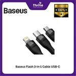 Load image into Gallery viewer, Baseus Flash 3-in-1 Cable USB-C to M+L+C 100W 1.2m