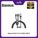 Load image into Gallery viewer, Baseus Flash 3-in-1 Cable USB-C to M+L+C 100W 1.2m