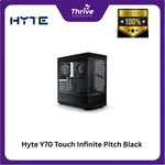 Load image into Gallery viewer, Hyte Y70 Touch Infinite Pitch Black - Modern Aesthetic Dual Chamber ATX Case with 14.9 Integrated LCD Touchscreen