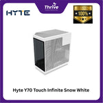 Load image into Gallery viewer, Hyte Y70 Touch Infinite Snow White - Modern Aesthetic Dual Chamber ATX Case with 14.9 Integrated LCD Touchscreen