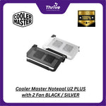 Load image into Gallery viewer, Cooler Master Notepal U2 PLUS with 2 Fan BLACK / SILVER