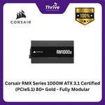 Load image into Gallery viewer, Corsair RMX Series 1000W ATX 3.1 Certified (PCIe5.1) 80+ Gold - Fully Modular