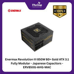 Load image into Gallery viewer, Enermax Revolution III 850W 80+ Gold ATX 3.1 Fully Modular - Japanese Capacitors - ERV850G-AHG-MAC