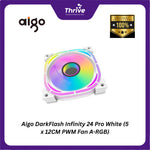 Load image into Gallery viewer, Aigo DarkFlash Infinity 24 Pro White (5 x 12CM PWM Fan A-RGB)