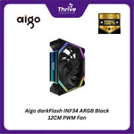 Load image into Gallery viewer, Aigo darkFlash INF34 ARGB Black 12CM PWM Fan