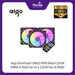 Load image into Gallery viewer, Aigo DarkFlash DM12 PRO Black 12CM PWM A-RGB Fan (5 x 12CM Fan A-RGB)