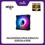 Load image into Gallery viewer, Aigo DarkFlash Infinity 8 Black (3 x 12CM Fan A-RGB)