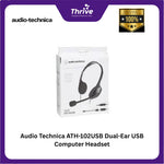 Load image into Gallery viewer, Audio Technica ATH-102USB Dual-Ear USB Computer Headset