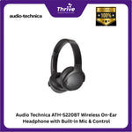 Load image into Gallery viewer, Audio Technica ATH-S220BT Wireless On-Ear Headphone with Built-in Mic & Control