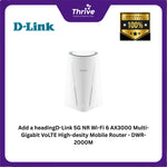 Load image into Gallery viewer, D-Link 5G NR Wi-Fi 6 AX3000 Multi-Gigabit VoLTE High-desity Mobile Router - DWR-2000M