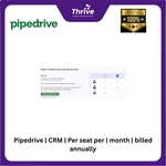Load image into Gallery viewer, Pipedrive | CRM | Per seat per | month | billed annually