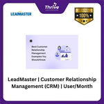 Load image into Gallery viewer, LeadMaster | Customer Relationship Management (CRM) | User/Month