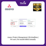 Load image into Gallery viewer, Asana | Project Management | Hit deadlines | Per user | Per month billed Annually