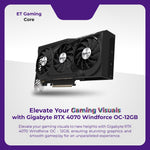 Load image into Gallery viewer, PC RAKITAN Gaming - ET Gaming Core dengan Gigabyte RTX 4070 Windforce OC - 12GB - AMD Ryzen 5 7600X - RAM 32GB DDR5 - 1TB SSD - Gigabyte A620M Gaming x ax - DDR5