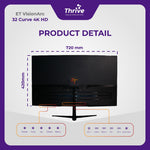 Load image into Gallery viewer, ET VisionArc 32 Curve 4K HD - Curved Monitor 32 Inch for Gaming and Work