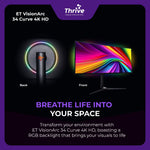 Load image into Gallery viewer, ET VisionArc 34 Curve 4K HD - Curved Monitor 34 Inch for Gaming and Work