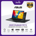 Load image into Gallery viewer, ASUS VIVOBOOK GO 14 E1404FA RYZEN 3 7320 8GB 256GB W11+OHS 14.0FHD SLV -FHD323 black