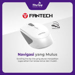 Load image into Gallery viewer, Wireless Bluetooth Mouse W190 Dual Mode Free Baterai (White) - Fantech