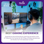 Load image into Gallery viewer, ET VisionArc 34 Curve 4K HD - Curved Monitor 34 Inch for Gaming and Work
