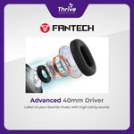 Load image into Gallery viewer, Fantech Go Tune WH06 Wireless Bluetooth Headset Dual Mode - Black