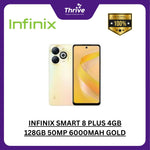 Load image into Gallery viewer, INFINIX SMART 8 PLUS 4GB 128GB 50MP 6000MAH GOLD